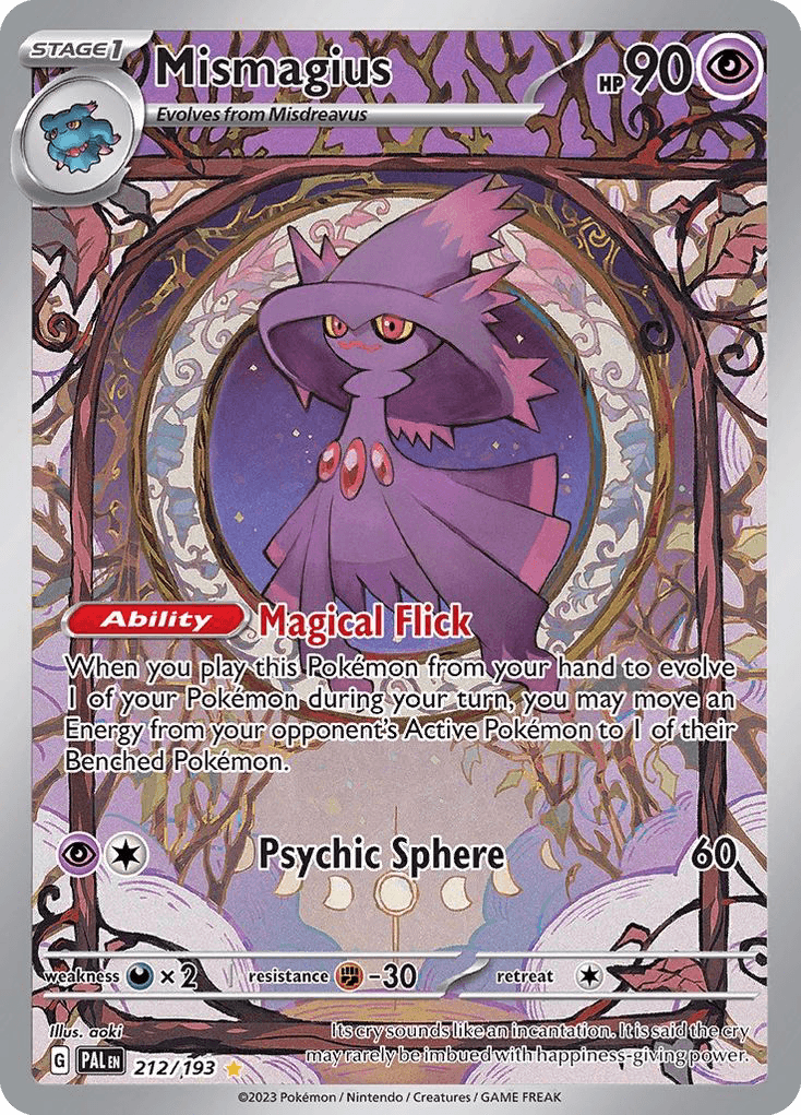 Mismagius — Paldea Evolved #212/193, PSA 10