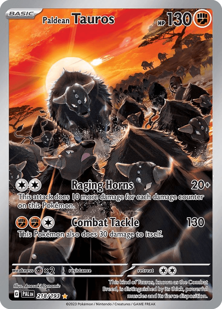 Paldean Tauros — Paldea Evolved #218/193, PSA 10