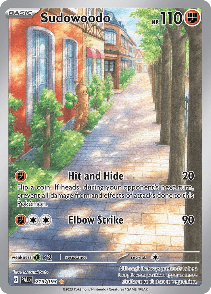 Sudowoodo — Paldea Evolved #219/193, PSA 10
