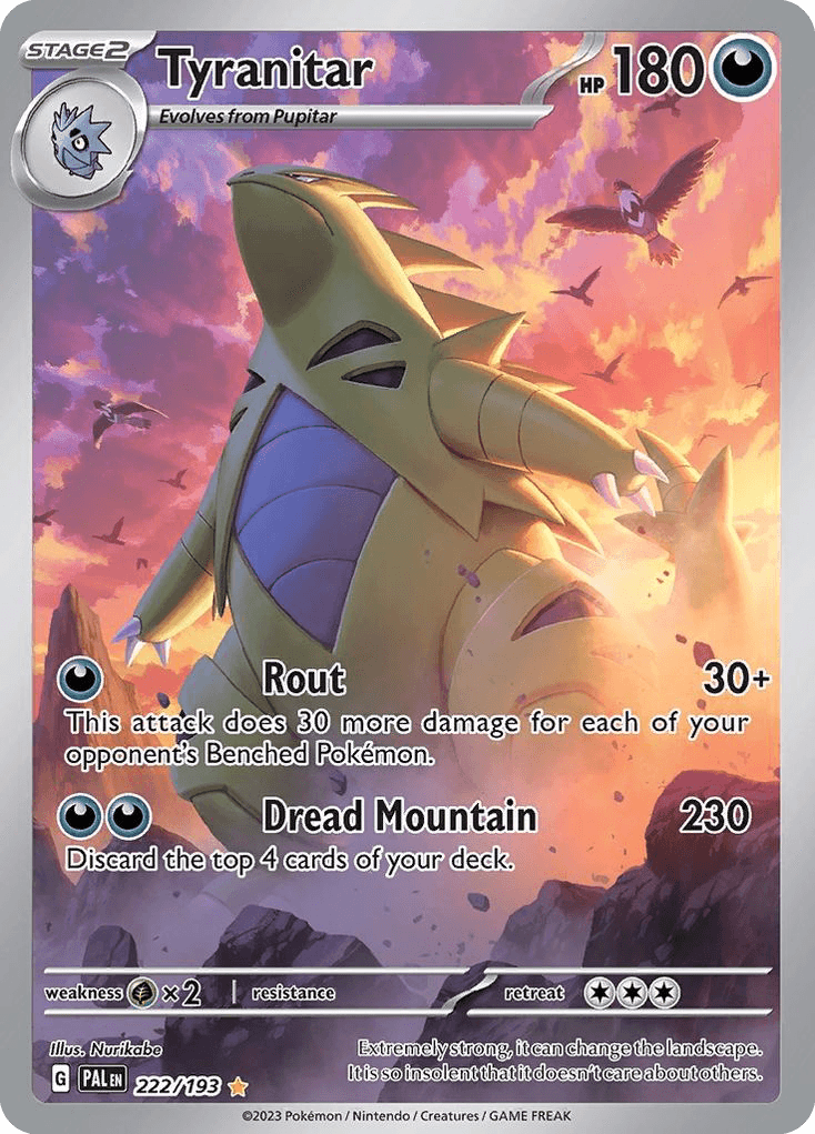 Tyranitar — Paldea Evolved #222/193, PSA 10
