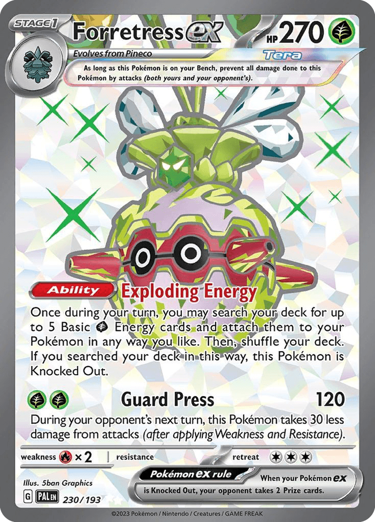 Forretress ex — Paldea Evolved #230/193, PSA 9