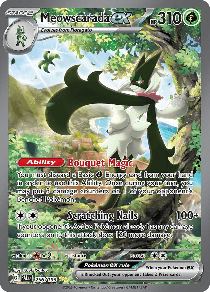 Meowscarada ex — Paldea Evolved #256/193, PSA 10