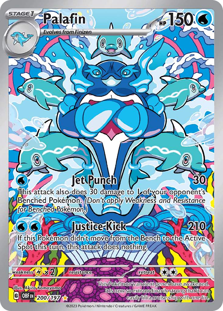 Palafin — Obsidian Flames #200/197, PSA 8