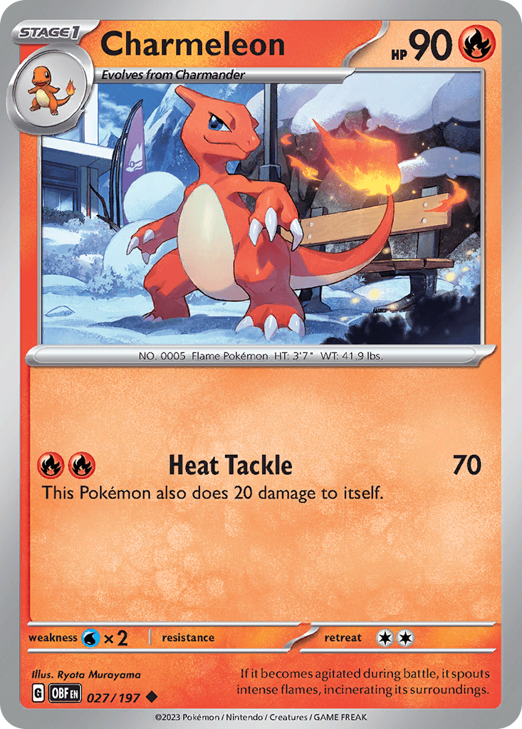 Charmeleon — Obsidian Flames #27/197, PSA 10