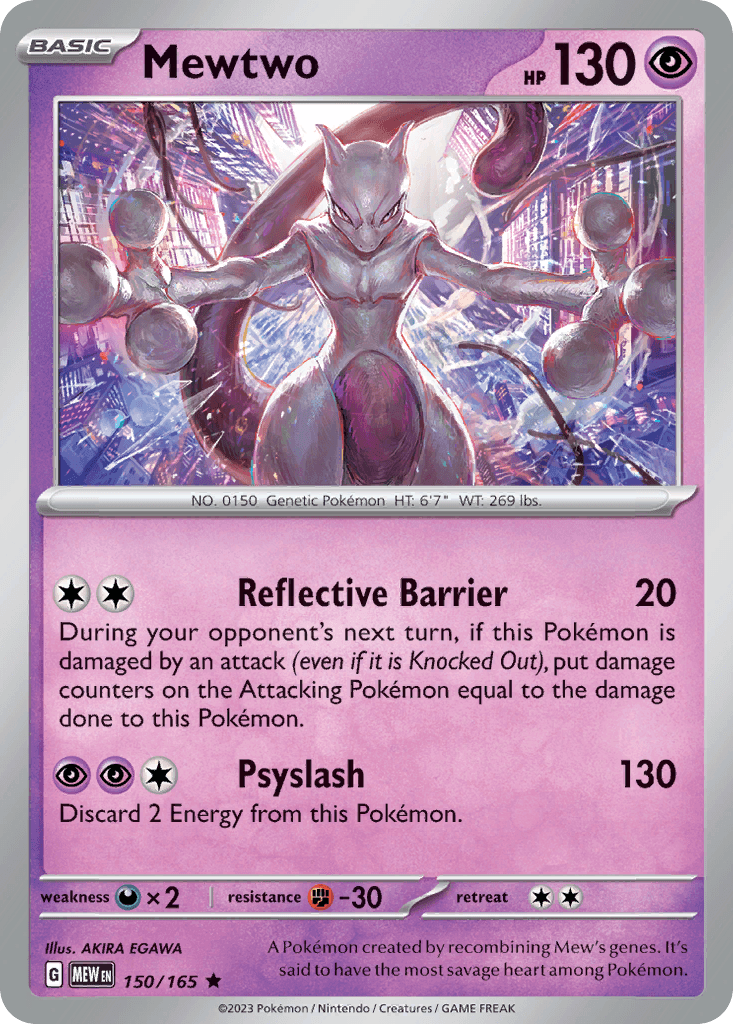 Mewtwo — 151 #150/165, PSA 10