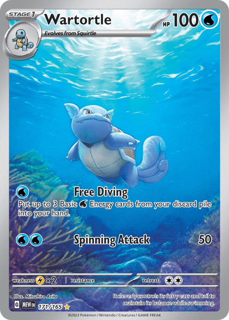 Wartortle — 151 #171/165, PSA 10