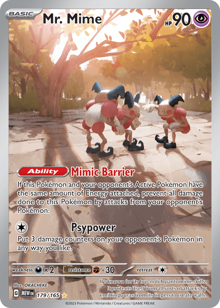 Mr. Mime — 151 #179/165, PSA 8