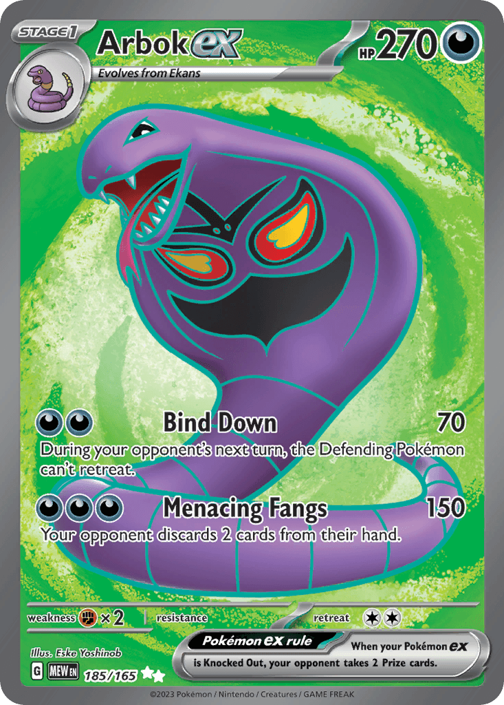Arbok ex — 151 #185/165, CGC 10