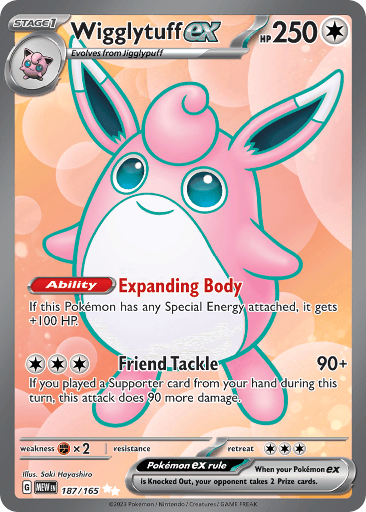 Wigglytuff ex — 151 #187/165, CGC 10