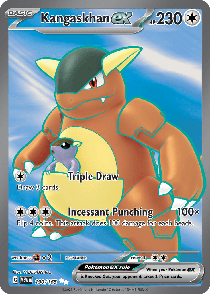 Kangaskhan ex — 151 #190/165, PSA 8