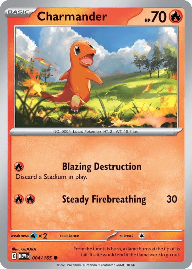 Charmander — 151 #4/165, PSA 10