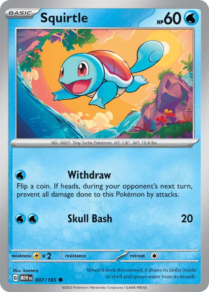 Squirtle — 151 #7/165, PSA 10