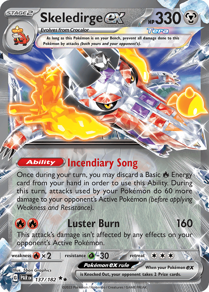 Skeledirge ex — Paradox Rift #137/182, PSA 10