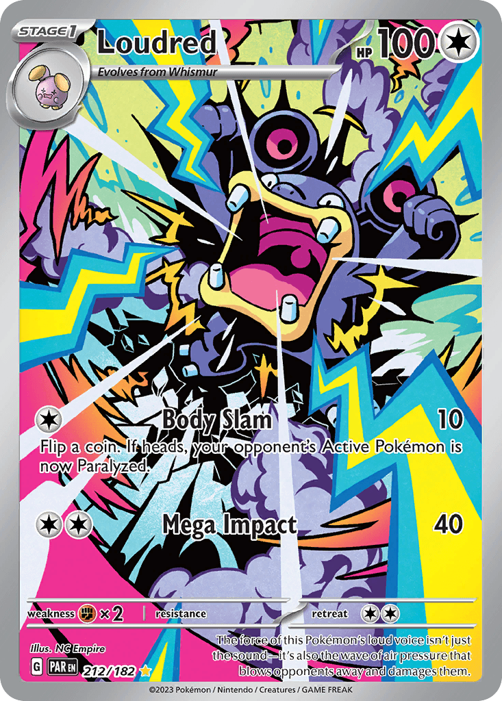 Loudred — Paradox Rift #212/182, raw, NM