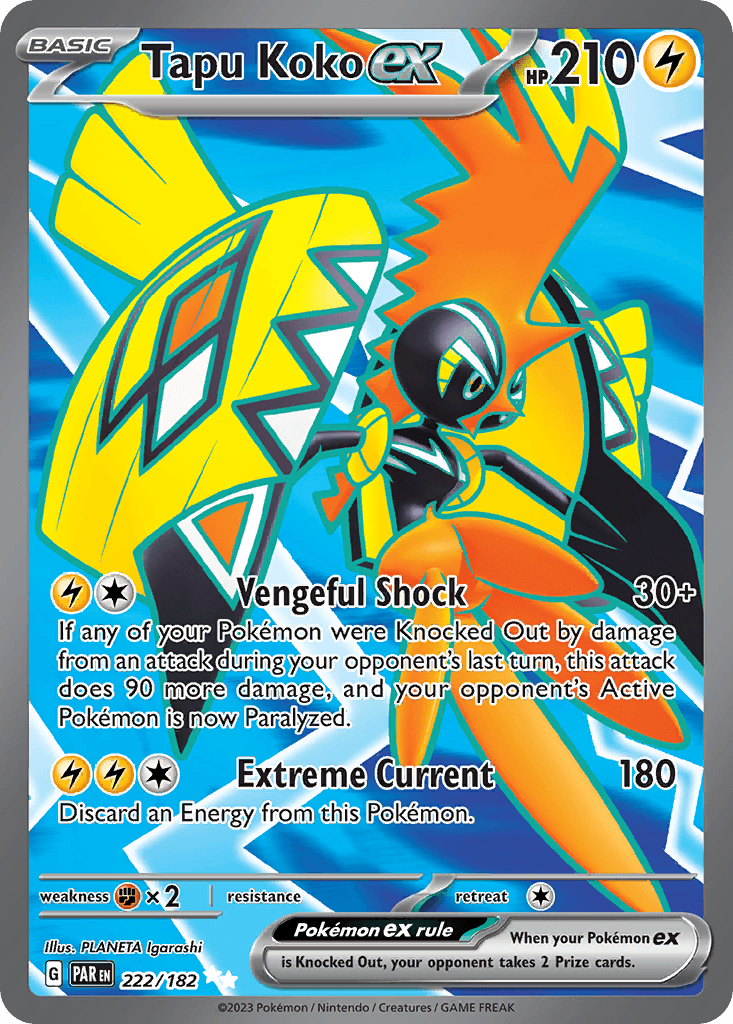 Tapu Koko ex — Paradox Rift #222/182, PSA 10