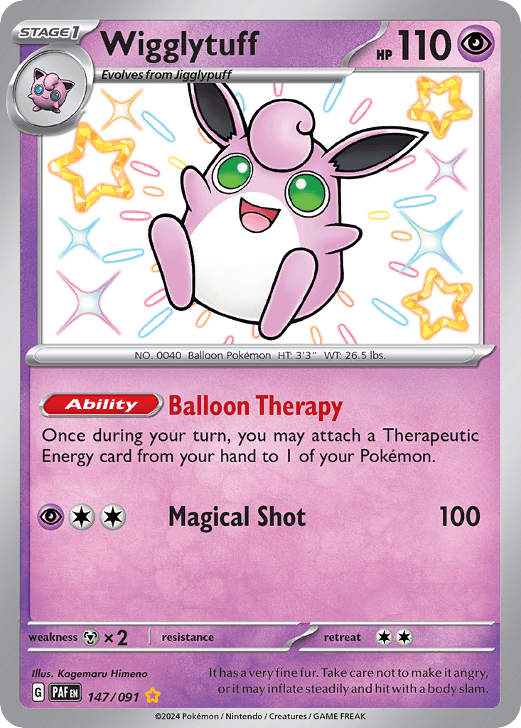 Wigglytuff — Paldean Fates #147/91, PSA 9