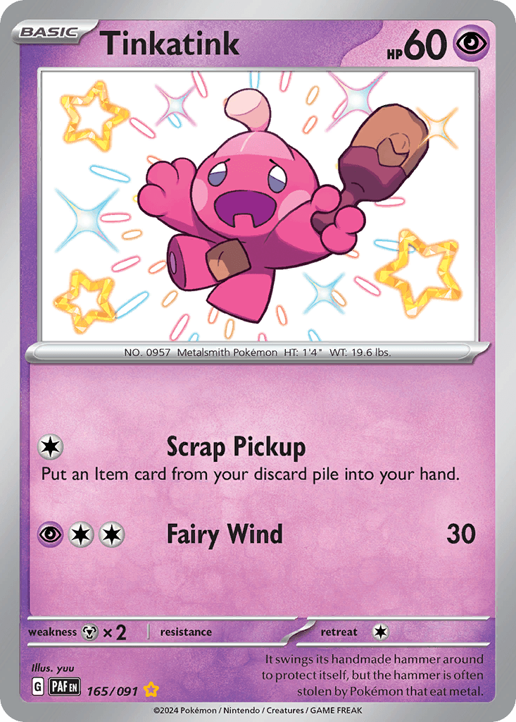 Tinkatink — Paldean Fates #165/91, PSA 9