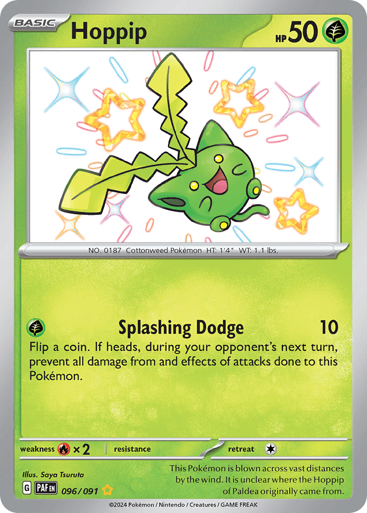 Hoppip — Paldean Fates #96/91, raw, NM