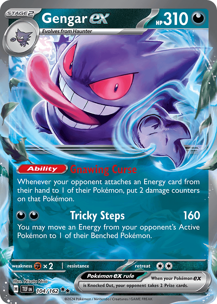 Gengar ex — Temporal Forces #104/162, PSA 9