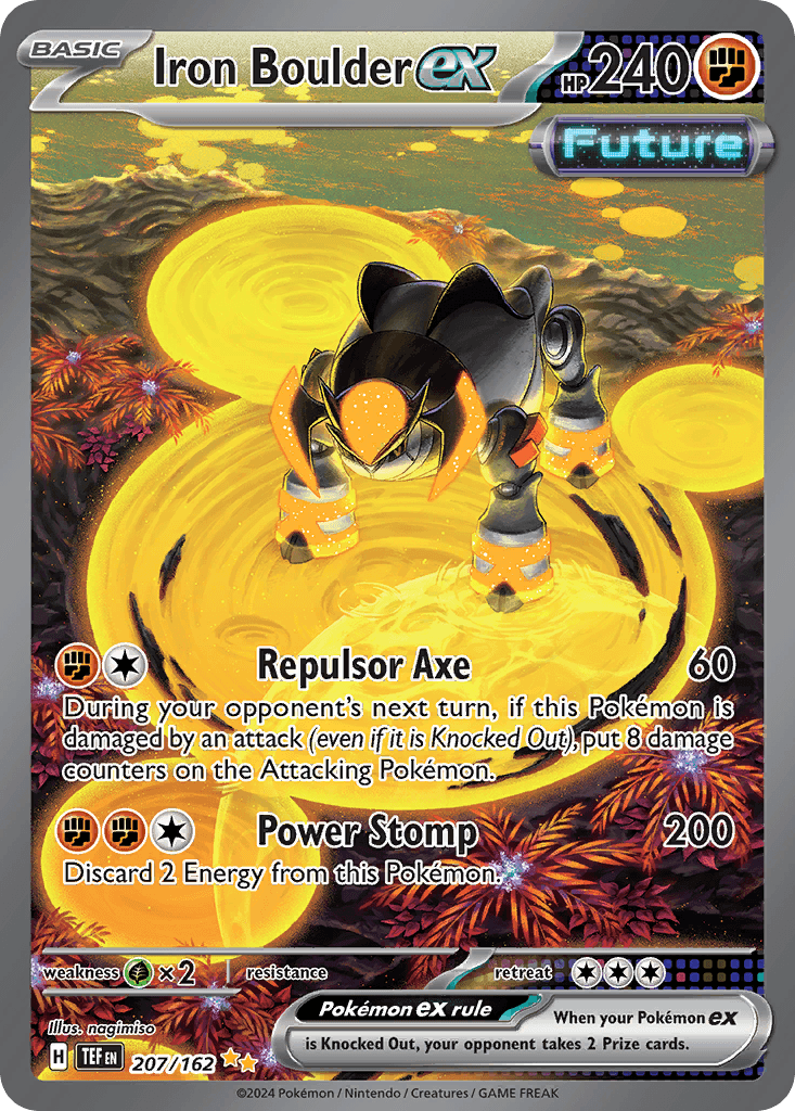 Iron Boulder ex — Temporal Forces #207/162, raw, NM