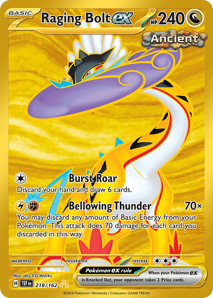 Raging Bolt ex — Temporal Forces #218/162, PSA 10