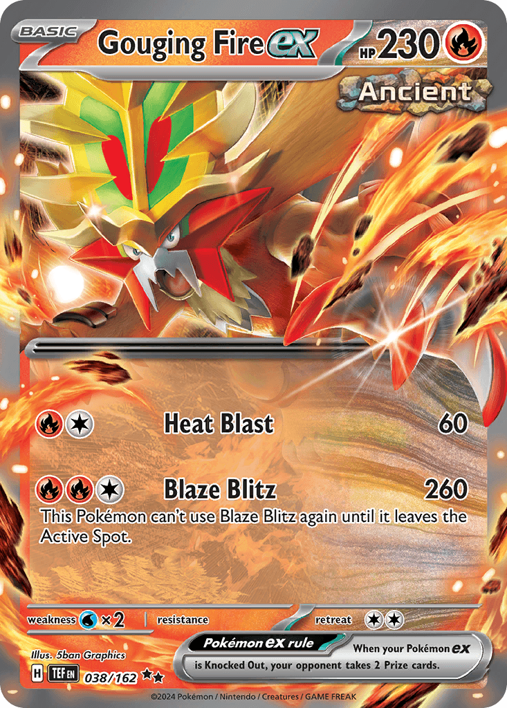 Gouging Fire ex — Temporal Forces #38/162, PSA 9