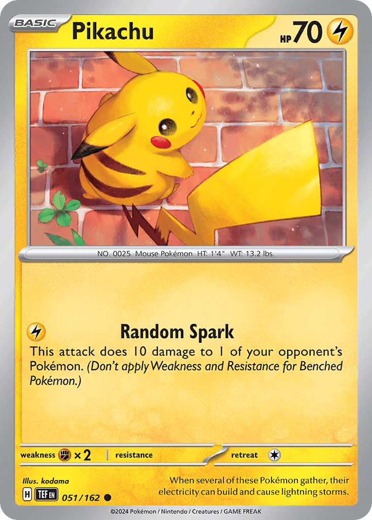 Pikachu — Temporal Forces #51/162, PSA 10