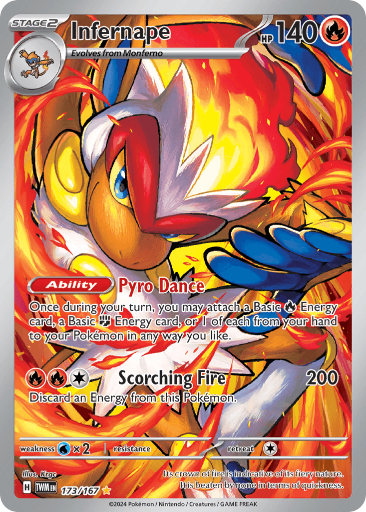 Infernape — Twilight Masquerade #173/167, raw, NM