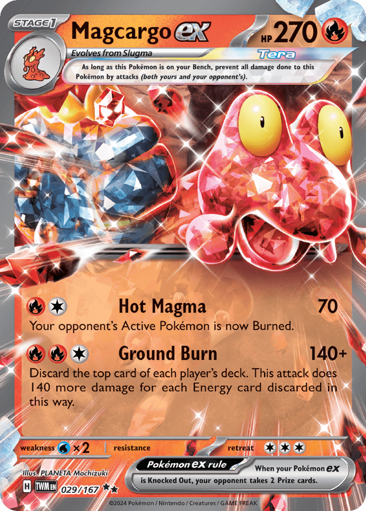 Magcargo ex — Twilight Masquerade #29/167, PSA 10