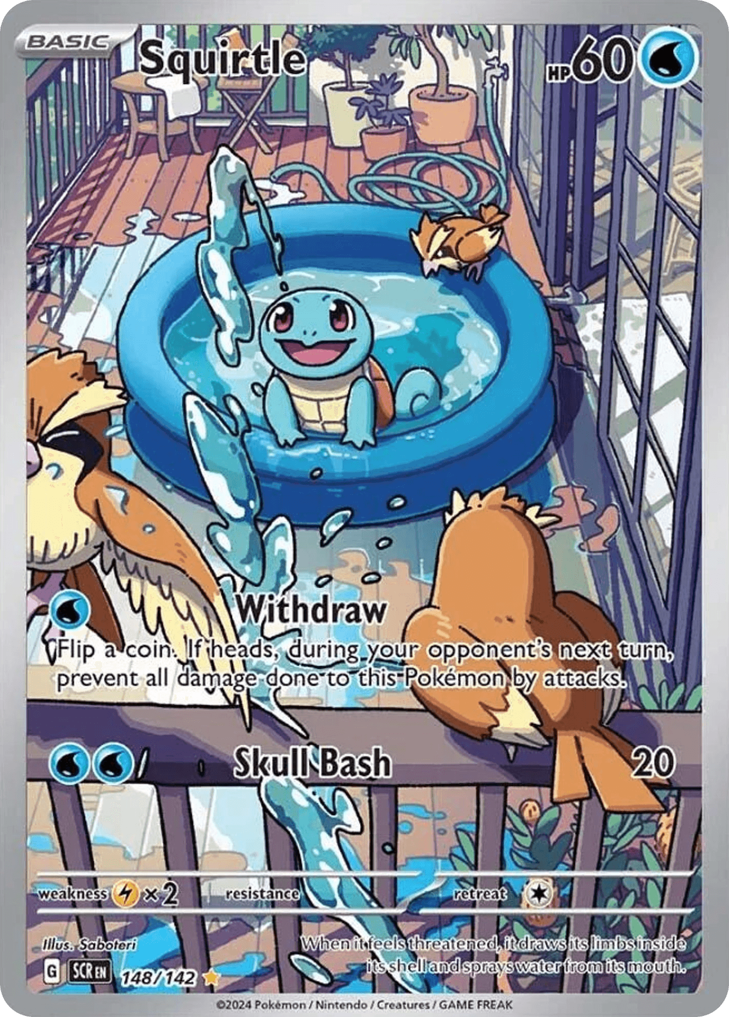 Squirtle — Stellar Crown #148/142, PSA 9