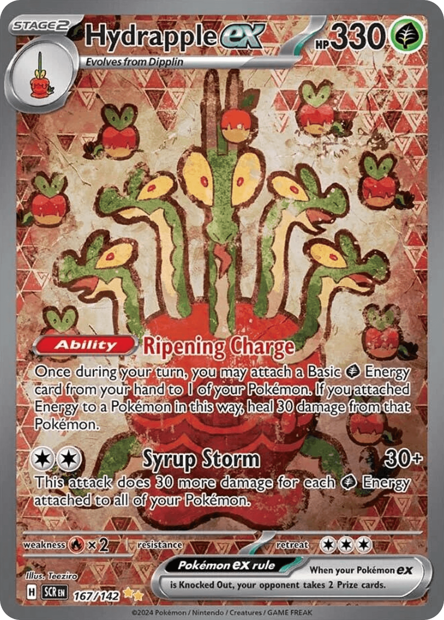 Hydrapple ex — Stellar Crown #167/142, PSA 10