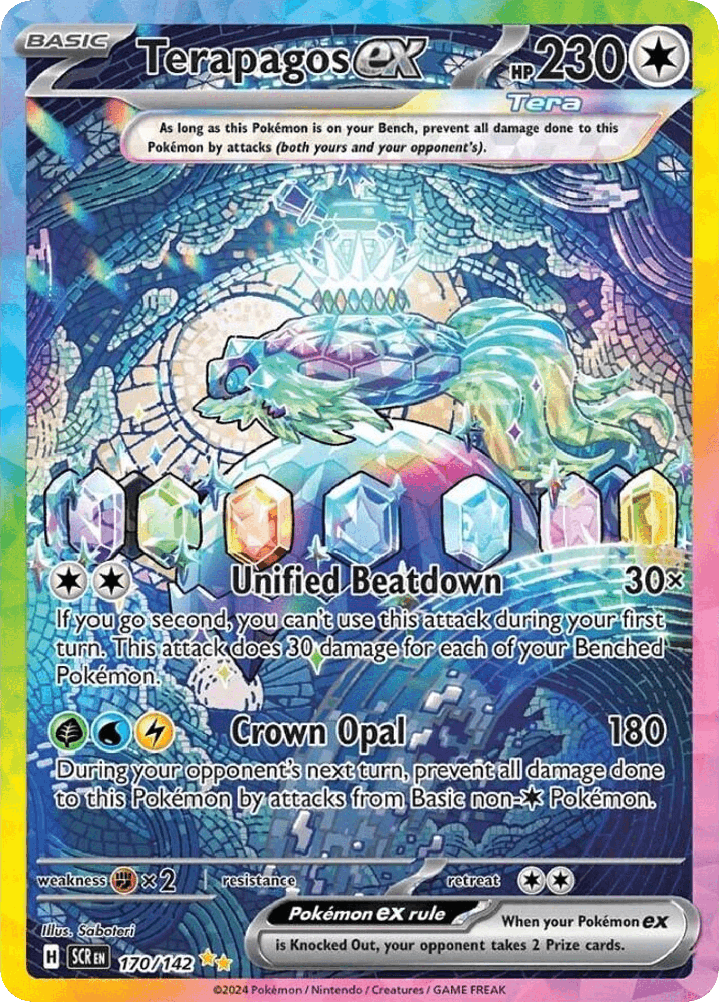 Terapagos ex — Stellar Crown #170/142, PSA 9