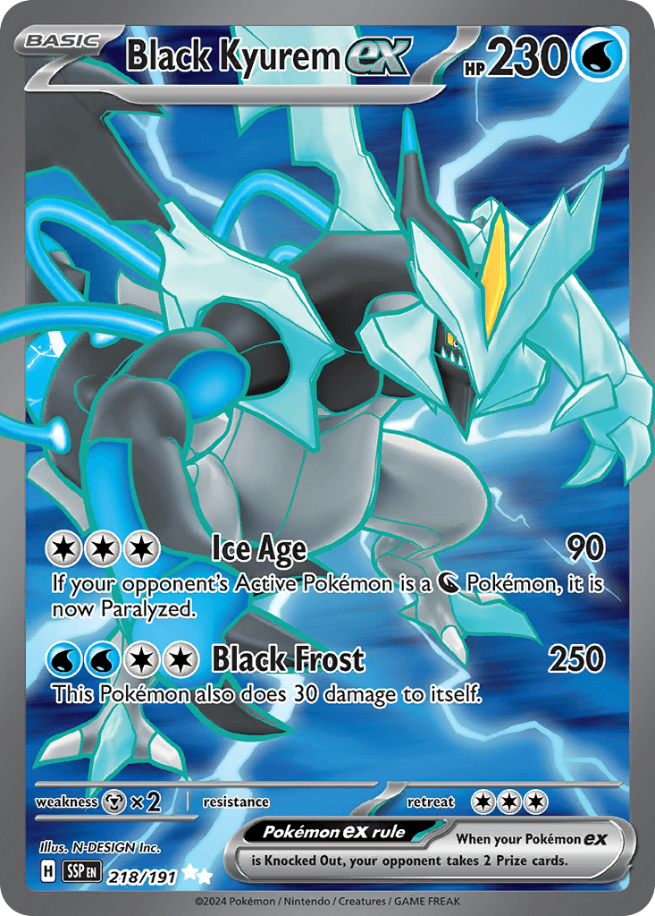 Black Kyurem ex — Surging Sparks #218/191, PSA 10