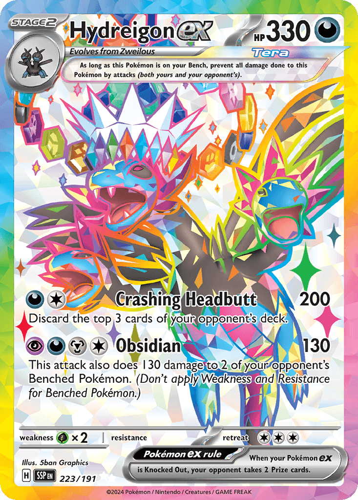 Hydreigon ex — Surging Sparks #223/191, PSA 10
