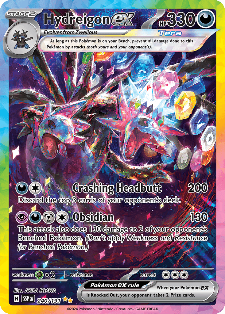 Hydreigon ex — Surging Sparks #240/191, raw, NM