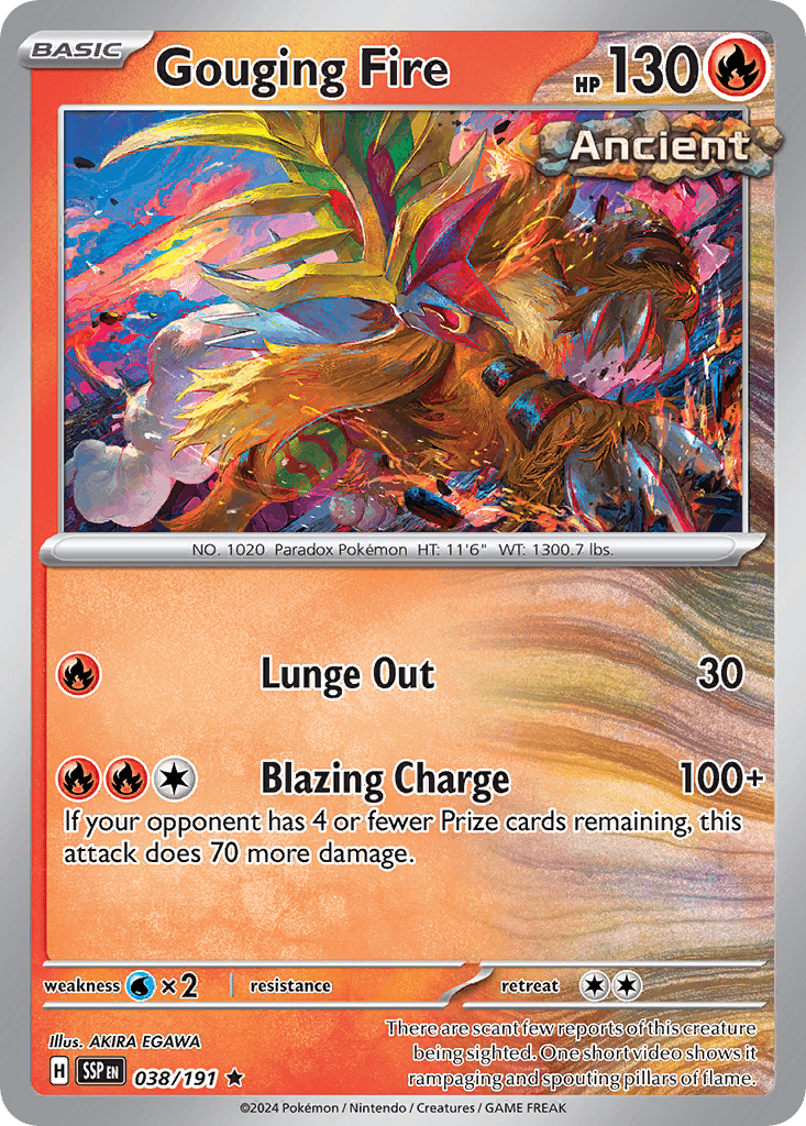 Gouging Fire — Surging Sparks #38/191, PSA 9