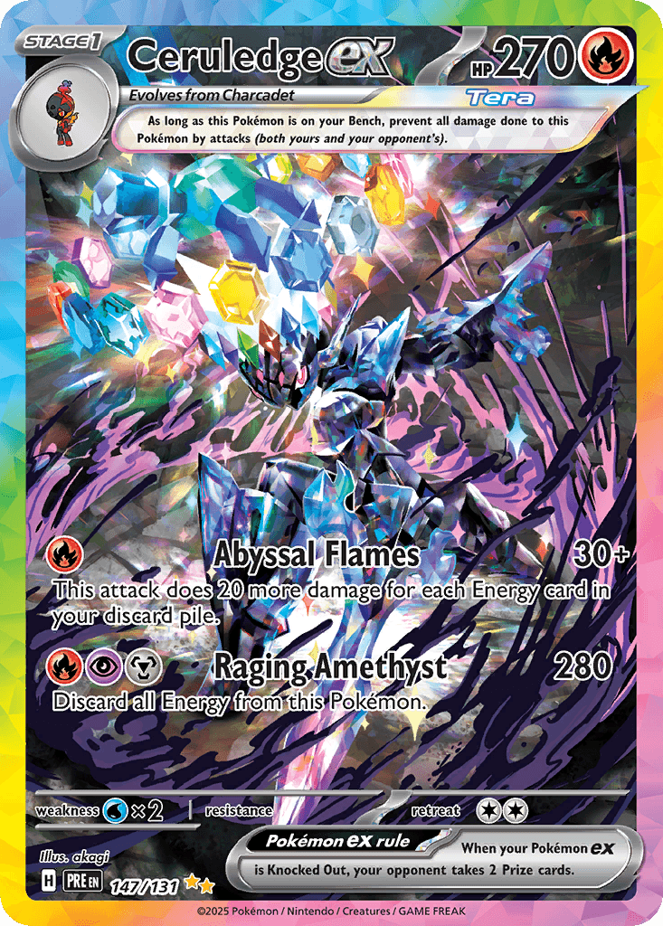 Ceruledge ex — Prismatic Evolutions #147/131, PSA 10