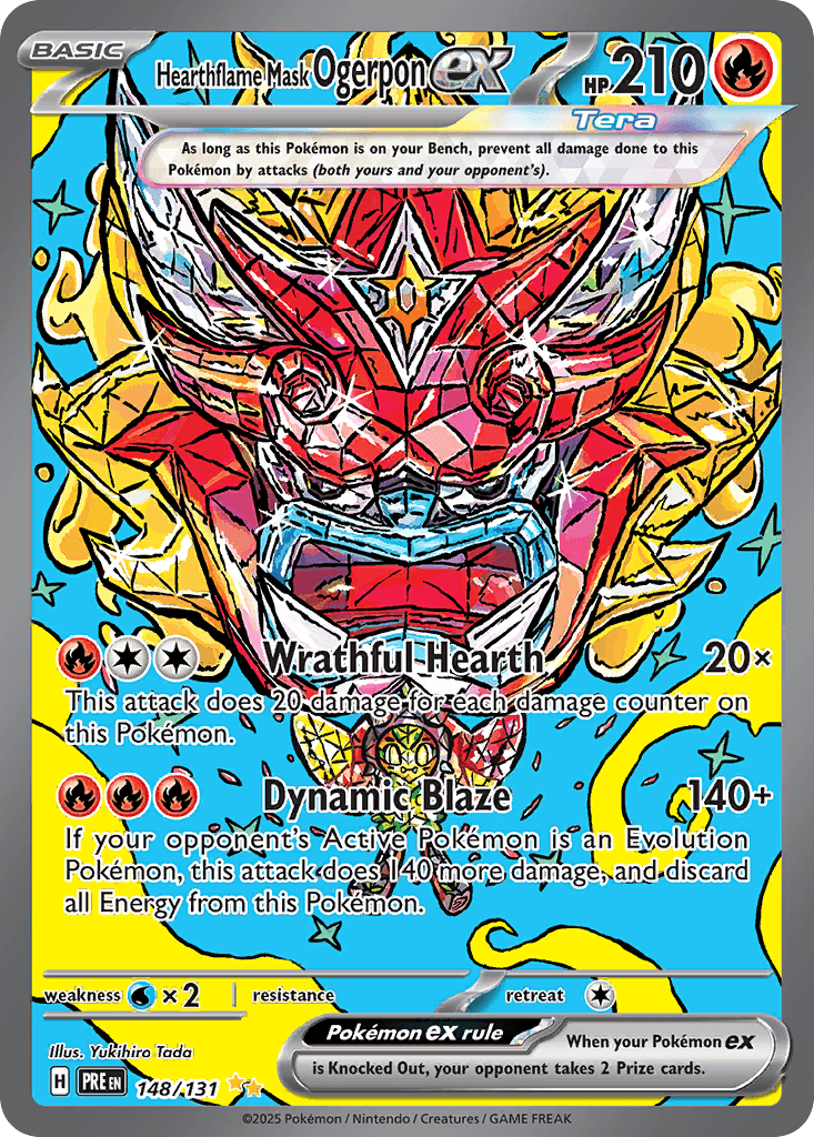 Hearthflame Mask Ogerpon ex — Prismatic Evolutions #148/131, PSA 10