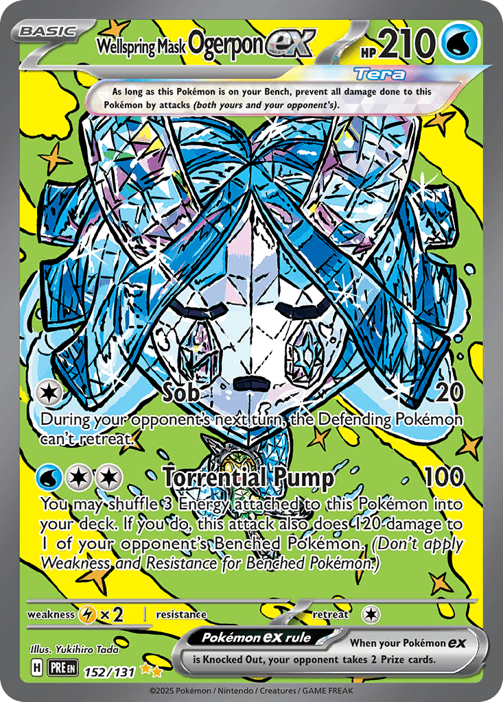 Wellspring Mask Ogerpon ex — Prismatic Evolutions #152/131, raw, NM