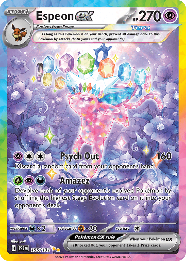 Espeon ex — Prismatic Evolutions #155/131, PSA 10