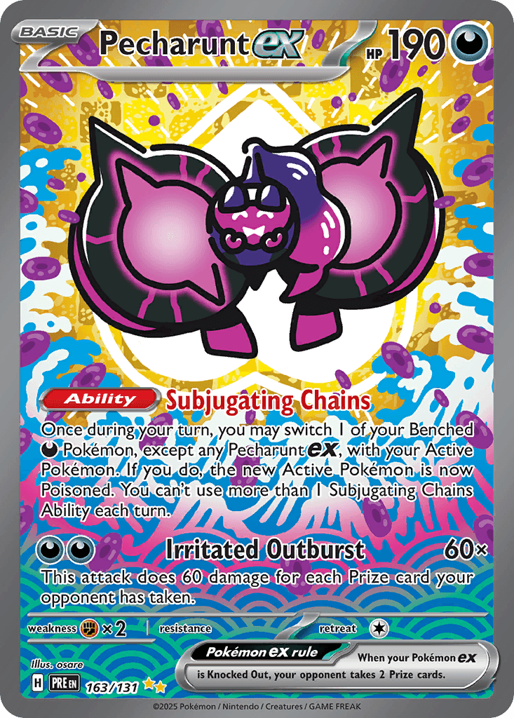 Pecharunt ex — Prismatic Evolutions #163/131, PSA 10