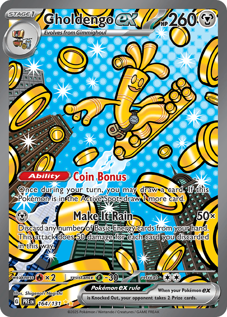 Gholdengo ex — Prismatic Evolutions #164/131, PSA 10