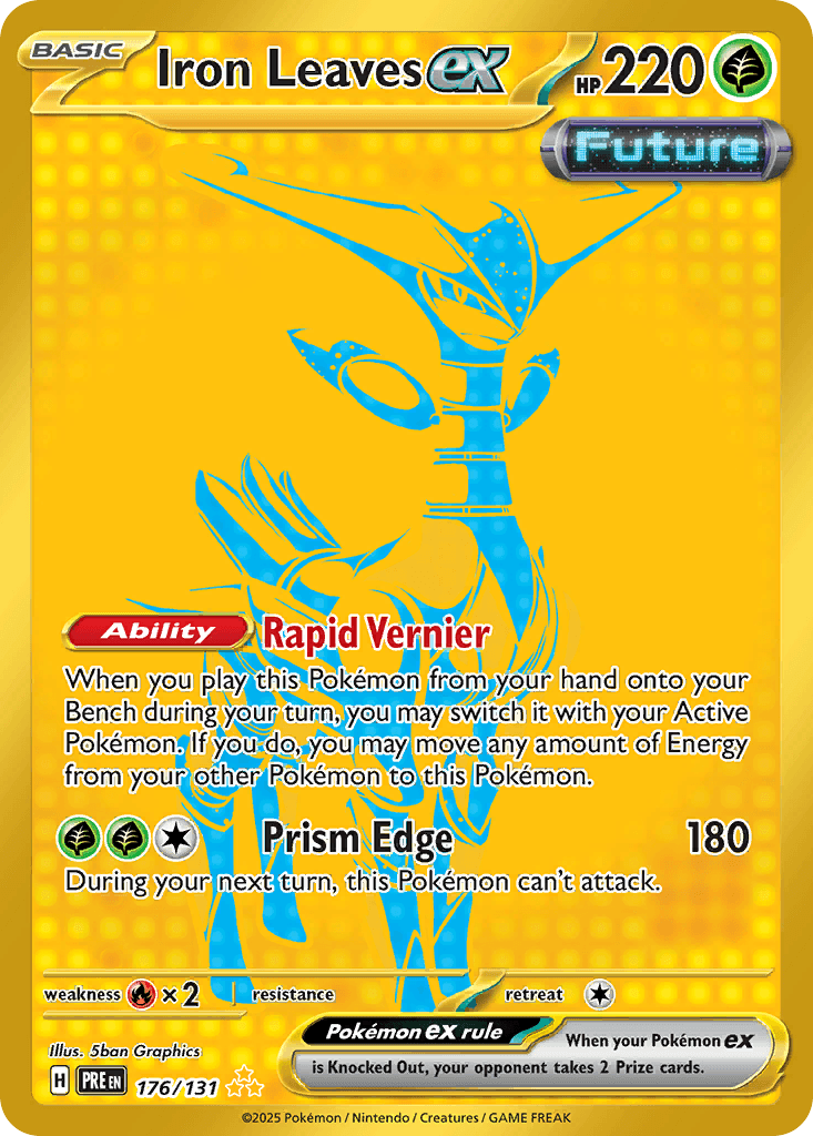 Iron Leaves ex — Prismatic Evolutions #176/131, PSA 10