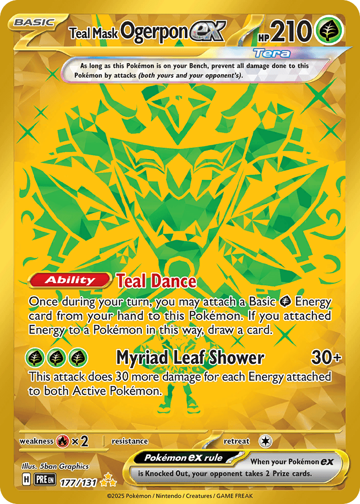 Teal Mask Ogerpon ex — Prismatic Evolutions #177/131, PSA 10