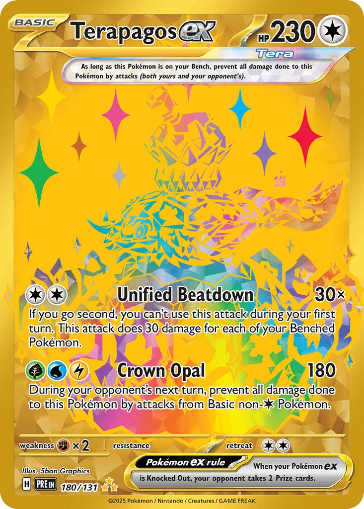 Terapagos ex — Prismatic Evolutions #180/131, raw, NM