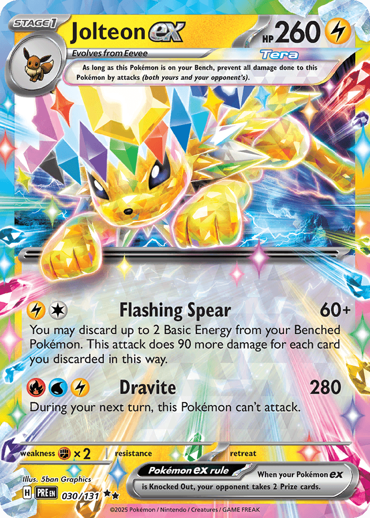 Jolteon ex — Prismatic Evolutions #30/131, PSA 10