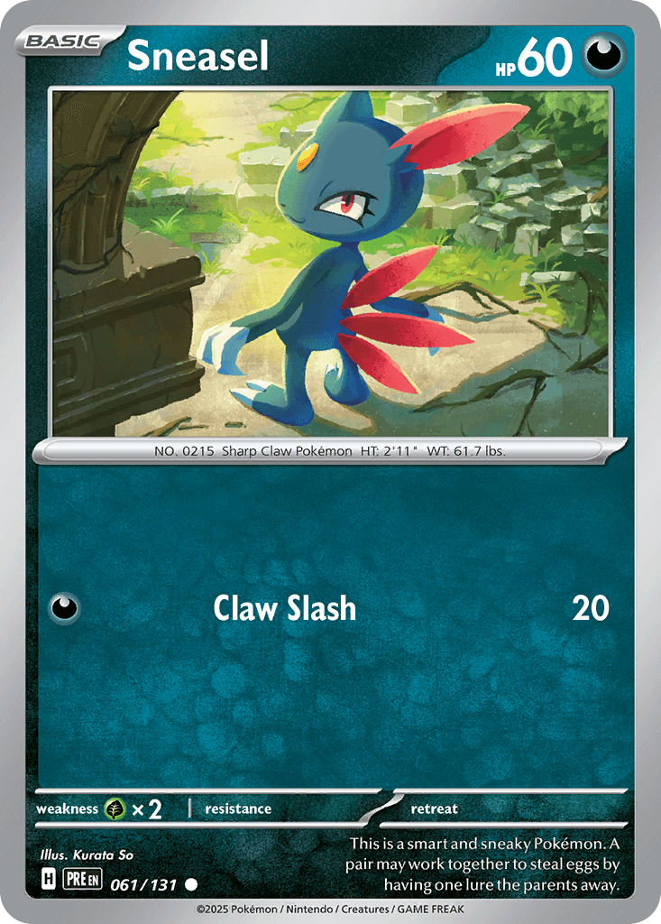 Sneasel — Prismatic Evolutions #61/131, PSA 9