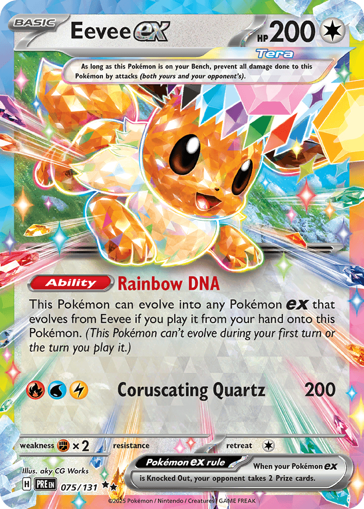 Eevee ex — Prismatic Evolutions #75/131, PSA 9