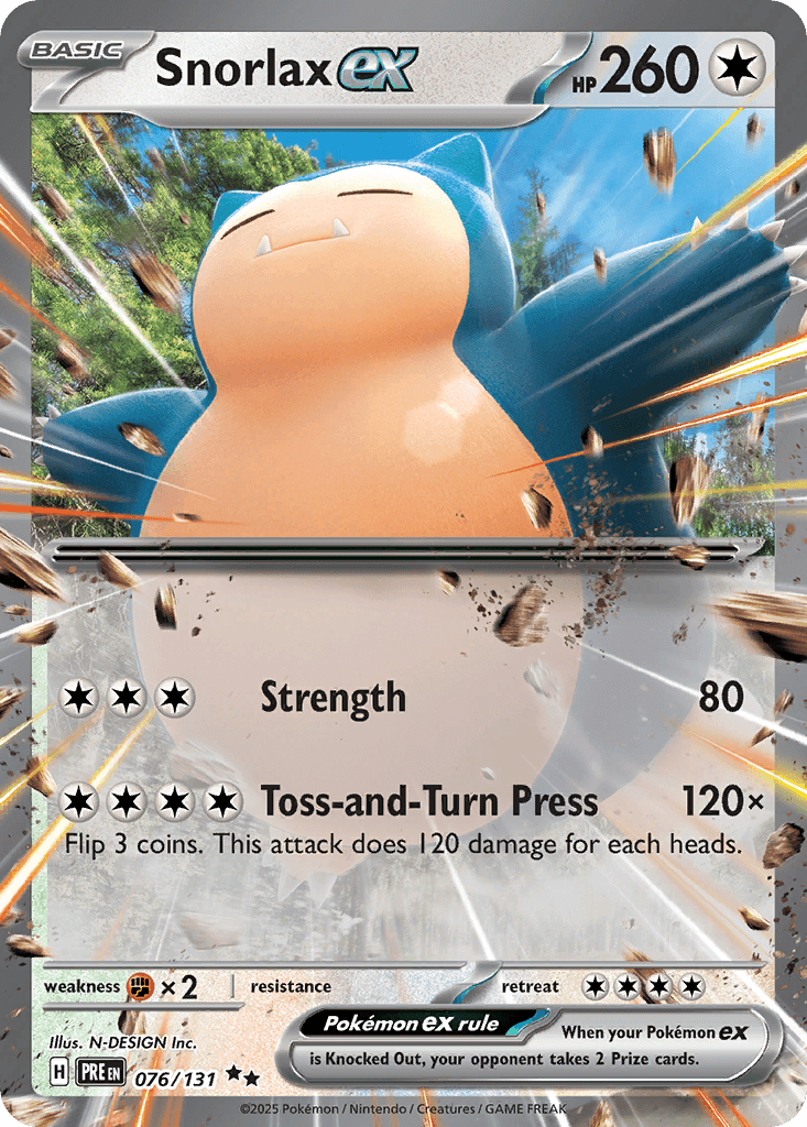 Snorlax ex — Prismatic Evolutions #76/131, PSA 9