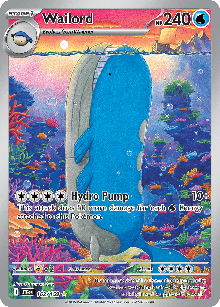 Wailord — Journey Together #162/159, raw, NM